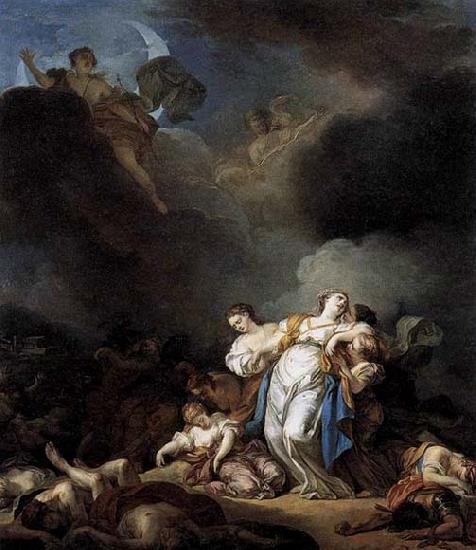 Anicet-Charles-Gabriel Lemonnier Apollo and Diana Attacking Niobe and her Children China oil painting art